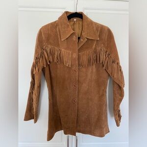 Brown Fringe Suede Jacket